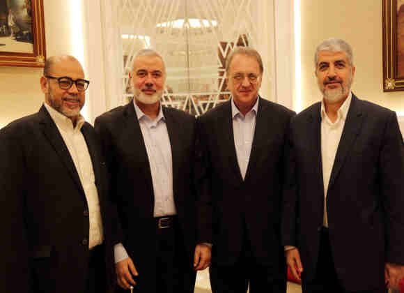 طرح الحاق کرانه باختری محور دیدار هیئت حماس با بوگدانوف در دوحه