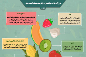 اینفوگرافیک / خوراکی‌هایی ساده برای تقویت سیستم ایمنی بدن