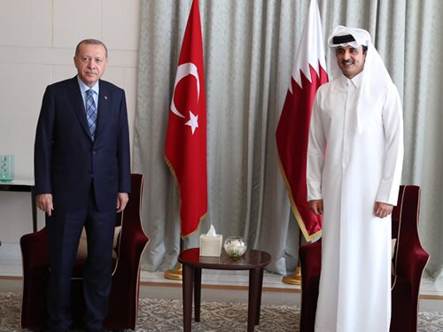 گفت‌وگوی اردوغان و امیر قطر درباره، فلسطین، سوریه، لیبی و یمن