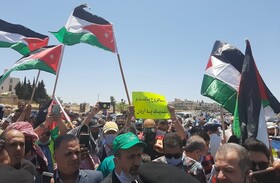 تظاهرات اردنی‌ها برای اخراج سفرای آمریکا و رژیم صهیونیستی