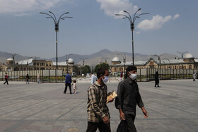 آغاز طرح ماسک اجباری در همدان - میدان امام خمینی