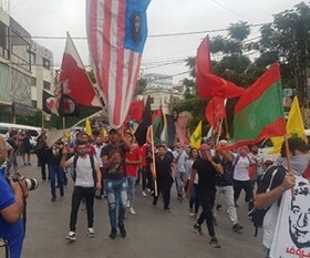 تظاهرات علیه آمریکا مقابل سفارت این کشور در بیروت
