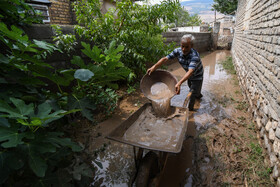 جاری شدن سیل در روستای «اجن قره خوجه»، شهرستان گالیکش در استان گلستان