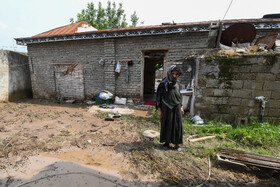 جاری شدن سیل در روستای «اجن قره خوجه»، شهرستان گالیکش در استان گلستان