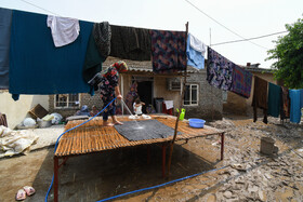 جاری شدن سیل در روستای «اجن قره خوجه»، شهرستان گالیکش در استان گلستان