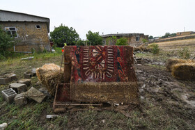 جاری شدن سیل در روستای «اجن قره خوجه»، شهرستان گالیکش در استان گلستان