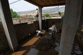 جاری شدن سیل در روستای «اجن قره خوجه»، شهرستان گالیکش در استان گلستان