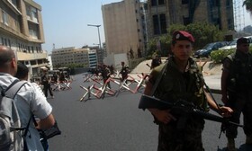 درگیری‌ بین نیروهای امنیتی لبنان و جوانان جنبش مدنی در مسیر کاخ بعبدا