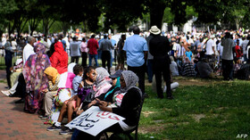 راهپیمایی سودانی‌ها مقابل کنگره آمریکا برای حذف نام کشورشان از فهرست تروریسم