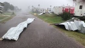 خسارات طوفانِ اخیر تگزاس در مناطق درگیر کرونا