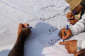 چهل‌و نهمین روز اعتراضات کارگران هفت‌تپه در حضور سه نماینده مجلس شورای اسلامی