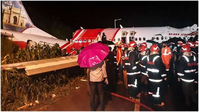 تیم نجاتِ هواپیمای حادثه‌دیده در هند تست کرونا می‌دهند