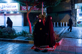 آیین عزاداری شب سوم محرم در میدان امام حسین (ع)