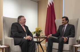 گفتگوی تلفنی امیر قطر و پامپئو