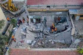 ۲۹ کشته در حادثه ریزش ساختمان رستورانی در چین
