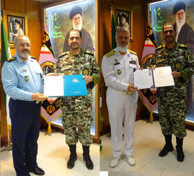 فرماندهان نیروی هوایی و دریایی ارتش سالروز پدافند هوایی را تبریک گفتند