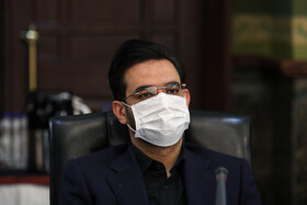 محمدجواد آذری‌ جهرمی، وزیر ارتباطات در جلسه ستاد ملی مبارزه با کرونا با حضور رییس جمهوری