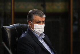 محمد اسلامی، وزیر راه در جلسه ستاد ملی مبارزه با کرونا با حضور رییس جمهوری