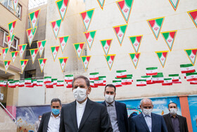 بازدید اسحاق جهانگیری معاون اول رئیس‌جمهور از دبستان پسرانه دکتر حافظی، منطقه۱۰ تهران