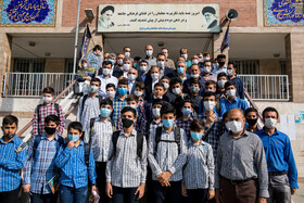بازدید اسحاق جهانگیری، معاون اول رئیس‌جمهور و محسن حاجی میرزایی وزیر آموزش و پرورش از  دبیرستان  پسرانه علامه طباطبایی 