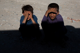 کودکان روستای قادرآباد از توابع شهرستان خاش