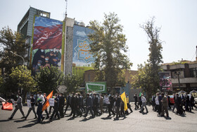 گردهمایی جمعی از بسیجیان در حمایت از فلسطین