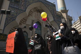 گردهمایی جمعی از بسیجیان در حمایت از فلسطین