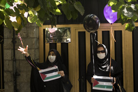 گردهمایی جمعی از بسیجیان در حمایت از فلسطین