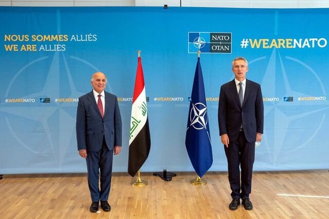 دیدار دبیرکل ناتو و وزیر خارجه عراق در بروکسل