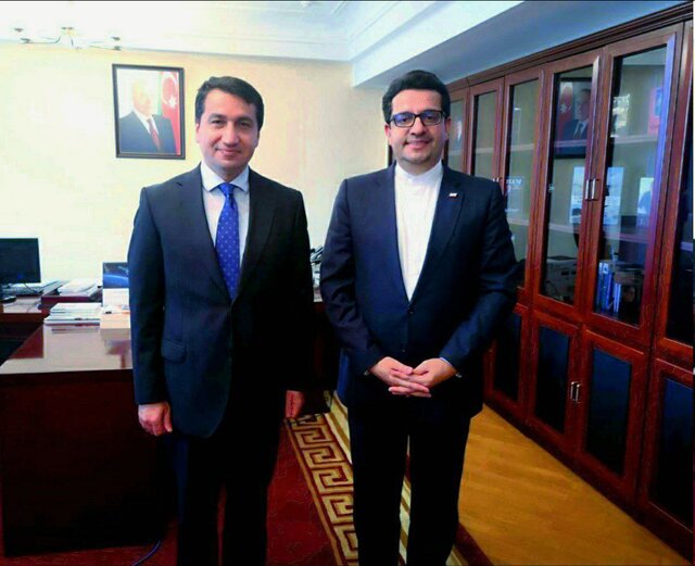 بررسی تحولات روابط دوجانبه در دیدار موسوی با دستیار رئیس جمهور آذربایجان