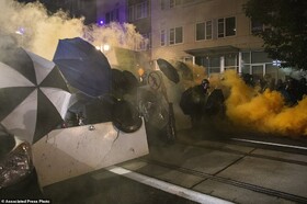 اعتراضات خشونت آمیز به خیابان‌های پورتلند برگشت