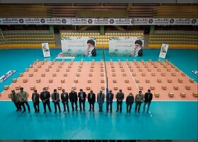 مراسم کمک مومنانه فدراسیون والیبال برگزار شد