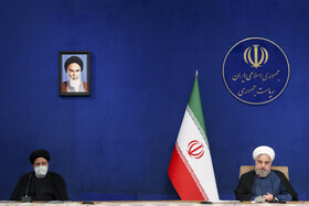 حسن روحانی رییس جمهوری و ابراهیم رییسی رییس قوه قضاییه در جلسه شورای عالی انقلاب فرهنگی