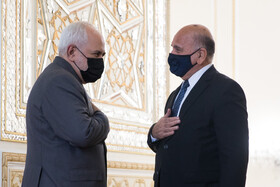 دیدار و گفتگوی فواد حسین وزیرخارجه عراق با محمدجواد ظریف