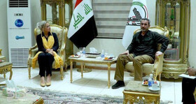 دیدار رئیس ستاد هیات حشد شعبی با نماینده سازمان ملل در عراق
