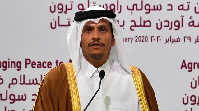 تاکید وزرای خارجه قطر و انگلیس بر لزوم دست‌یابی به راه حل عادلانه برای مساله فلسطین 