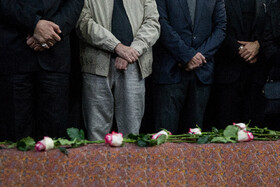 مراسم اقامه نماز بر پیکر استاد محمدرضا شجریان
