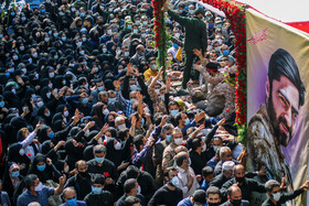 تشییع پیکر شهید مدافع حرم رضا حاجی زاده شهدای خان‌طومان در شهر آمل