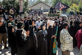 تشییع پیکر شهید مدافع حرم حسن رجایی‌فر شهدای خان‌طومان در روستای کامی‌کلای  شهر بابل