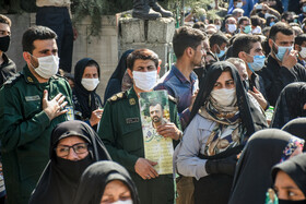 تشییع پیکر شهید مدافع حرم حسن رجایی‌فر شهدای خان‌طومان در روستای کامی‌کلای  شهر بابل