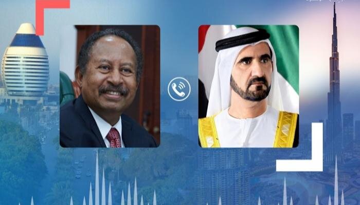 رایزنی تلفنی حاکم دبی با نخست وزیر سودان رایزنی تلفنی حاکم دبی با نخست وزیر سودان