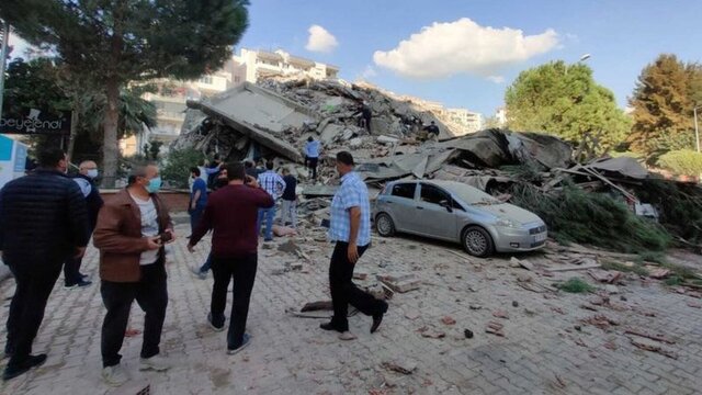 وقوع زلزله مهیب در ترکیه/تخریب دست کم ۲۰ ساختمان در ازمیر