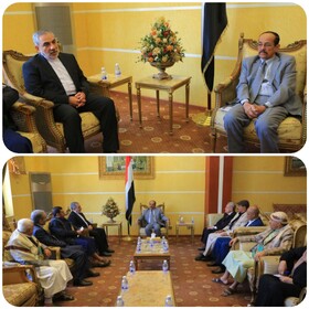 دیدار سفیر ایران در یمن با رئیس مجلس شورای این کشور