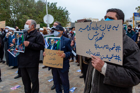 تجمع طلاب و دانشجویان بر علیه ترور دانشمند هسته ای شهید فخری زاده - قم 4