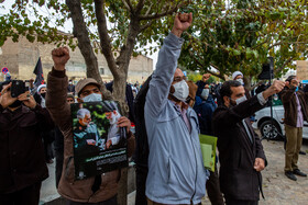 تجمع طلاب و دانشجویان بر علیه ترور دانشمند هسته ای شهید فخری زاده - قم 17