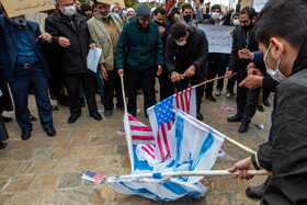 تجمع طلاب و دانشجویان بر علیه ترور دانشمند هسته ای شهید فخری زاده - قم 18