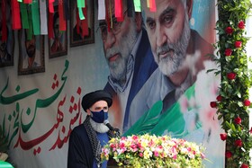 مراسم تشییع شهید فخری‌زاده با حضور فرماندهان عالی نیروهای مسلح در ستاد وزارت دفاع