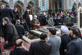 مراسم خاکسپاری شهید فخری‌زاده در امامزاده صالح