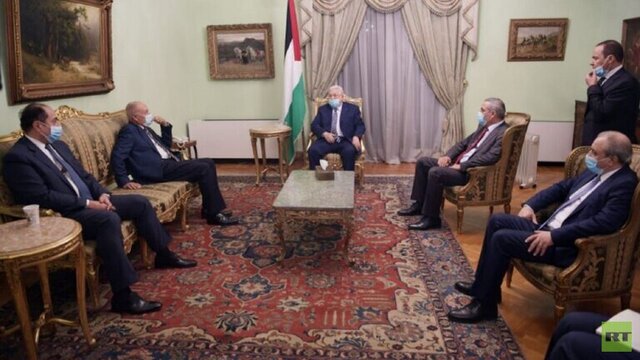 دیدار دبیرکل اتحادیه عرب و محمود عباس درمورد تحولات فلسطین