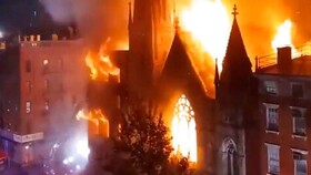 آتش‌سوزی در کلیسای ۱۲۸ ساله نیویورک